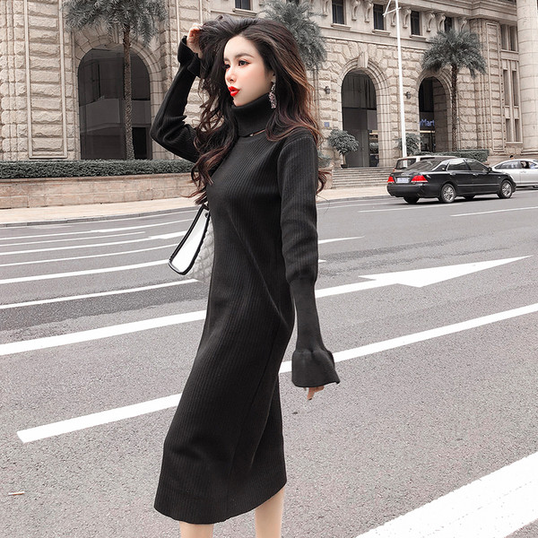 Modern hosszú női ruha két színben