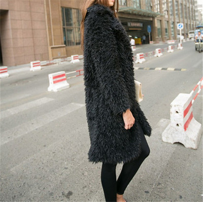 Palton de dama moderna toamna-iarna model lung cu guler in forma de V in mai multe culori