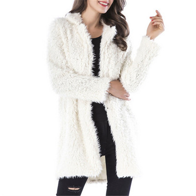 Palton de dama moderna toamna-iarna model lung cu guler in forma de V in mai multe culori