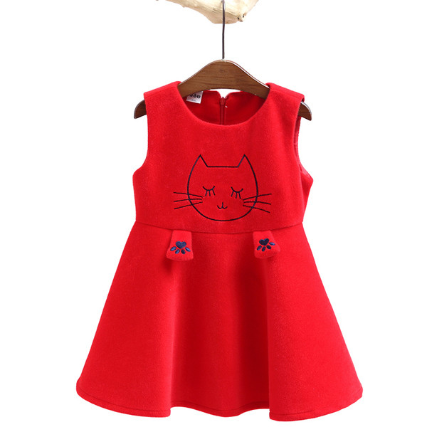 Rochie moderna pentru fete pentru copii cu aplicatie in doua culori