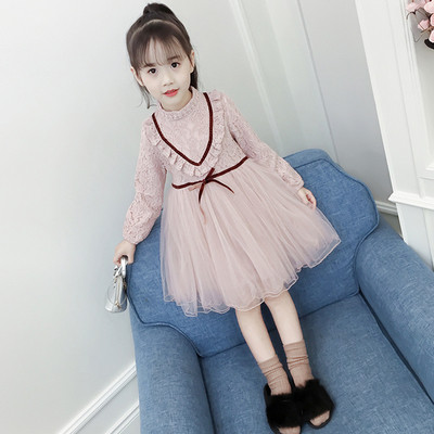 Детска модерна рокля за момичета в два цвята