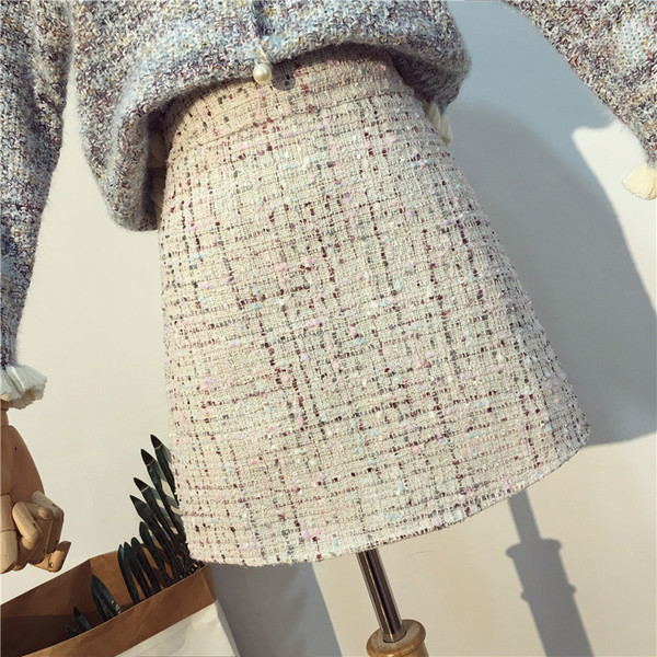 Fusta de dama moderna in doua culori