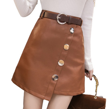 Aszimmetrikus női szoknya gombokkal több színben