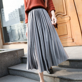 Дамска стилна дълга пола в няколко цвята