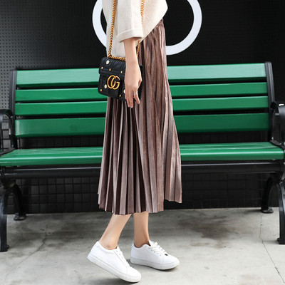 Дамска стилна дълга пола в няколко цвята