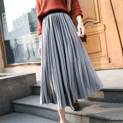 Дамска стилна дълга пола в няколко цвята