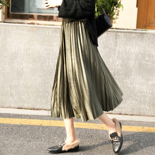 Дамска стилна дълга пола в няколко цвята