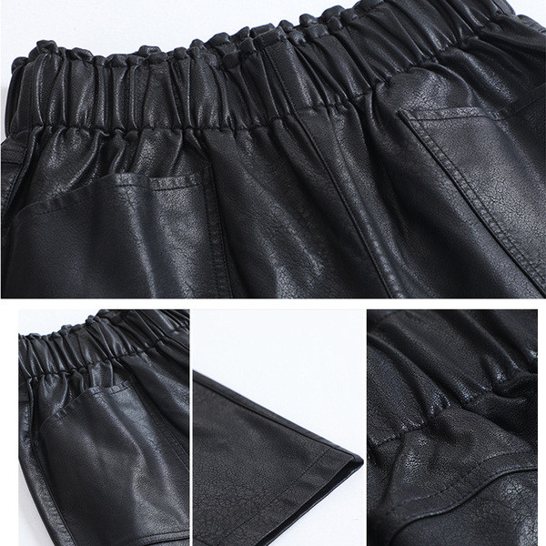 Pantaloni eleganti din piele de dama