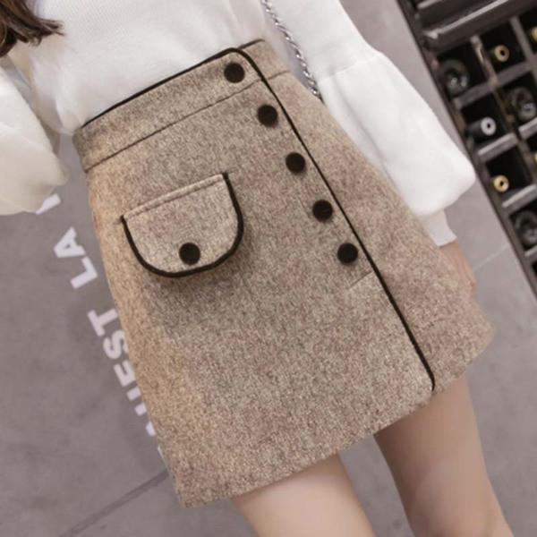 Fusta de dama moderna cu buzunar in doua culori