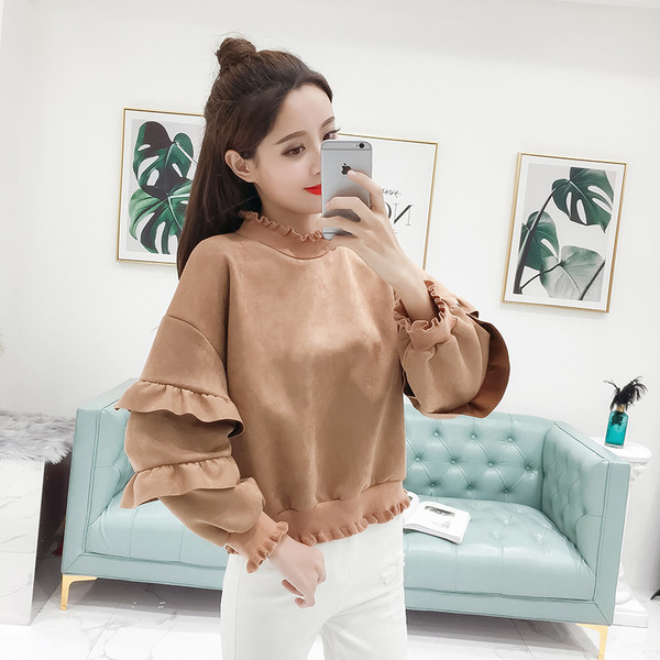 Modern női pulóver két színben - barna és rózsaszín