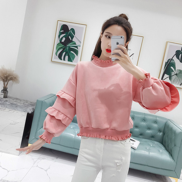 Modern női pulóver két színben - barna és rózsaszín