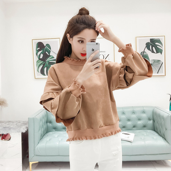 Modern női pulóver két színben - barna és rózsaszín