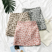 Modern női szoknya három színben leopárdmintás kivitelben