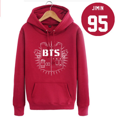 Modern sweatshirts with BTS application in different colors