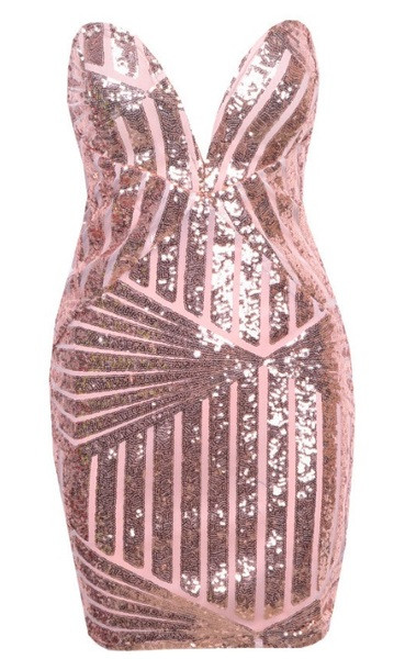 Rochie de dama actuala cu paiete si decolteu in V in trei culori