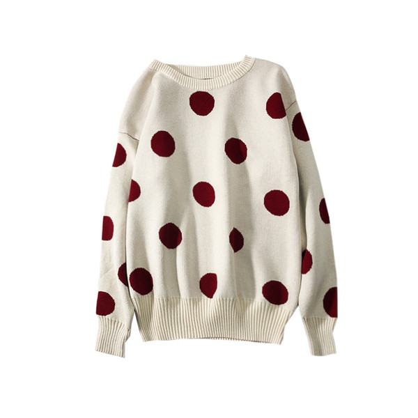 Női pöttyös pulóver több színben