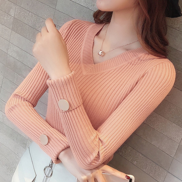 Női blúz V-nyakkal, három színben