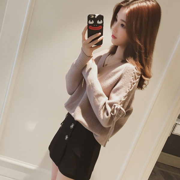 Μοντέρνο γυναικείο  πουλόβερ σε διάφορα χρώματα με γυμνά ώμοι