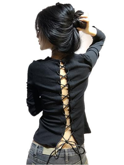 Hátul megkötős női blúz