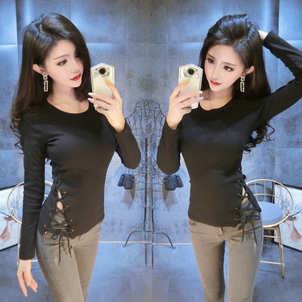 Modern női blúz fekete színben