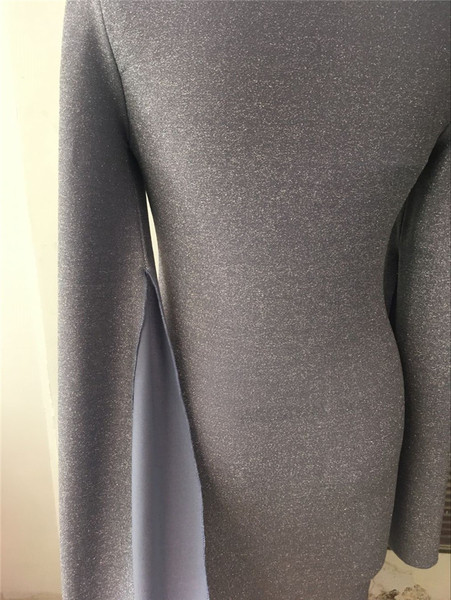 ХИТ Актуална дамска рокля къс модел с лъскав ефект 