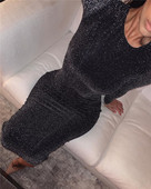 Slim Ladies Dress - σε λαμπερό σχέδιο