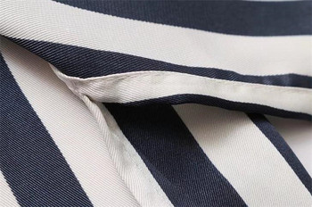 Modern női csíkos ing típusú övvel