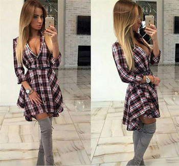 HIT Aktuális női ruha szabású tészta V-nyakkal