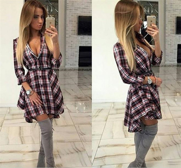 HIT Aktuális női ruha szabású tészta V-nyakkal