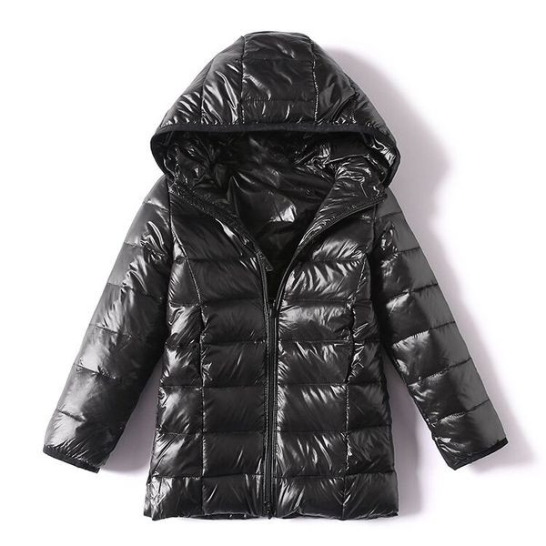 Alkalmi gyerekkabát kapucnival fekete színben, lányoknak és fiúknak egyaránt