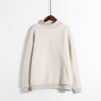 Ежедневен дамски пуловер с О-образзна яка в два цвята 