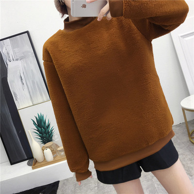 Ежедневен дамски пуловер с О-образзна яка в два цвята 