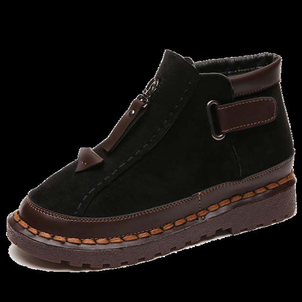 Стилни дамски боти с цип и топла подплата в няколко цвята