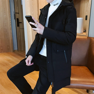 Férfi hosszú téli kabát piros, fekete, szürke és zöld színekben