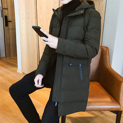 Férfi hosszú téli kabát piros, fekete, szürke és zöld színekben