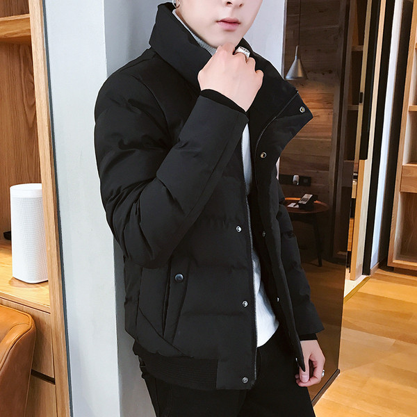 Мъжко яке за зимата в черен и тъмнозелен цвят