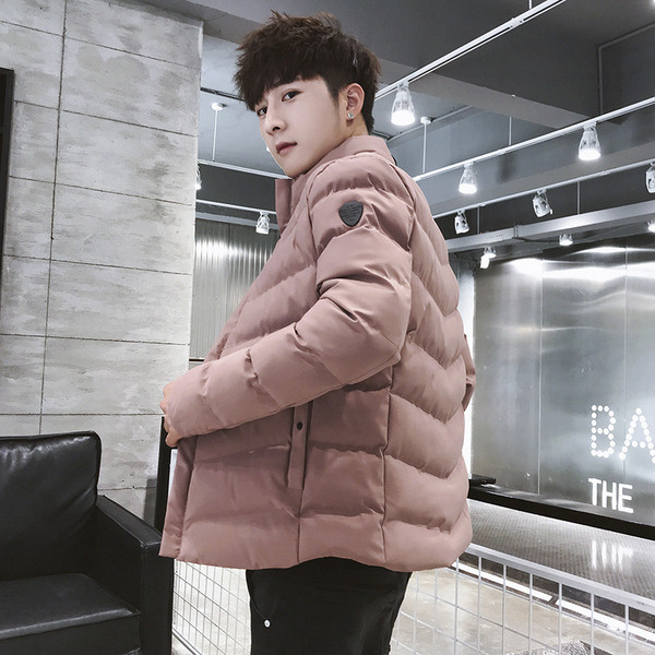 Мъжко яке за зимата в черен, зелен и розов цвят