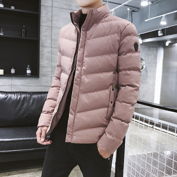 Мъжко яке за зимата в черен, зелен и розов цвят