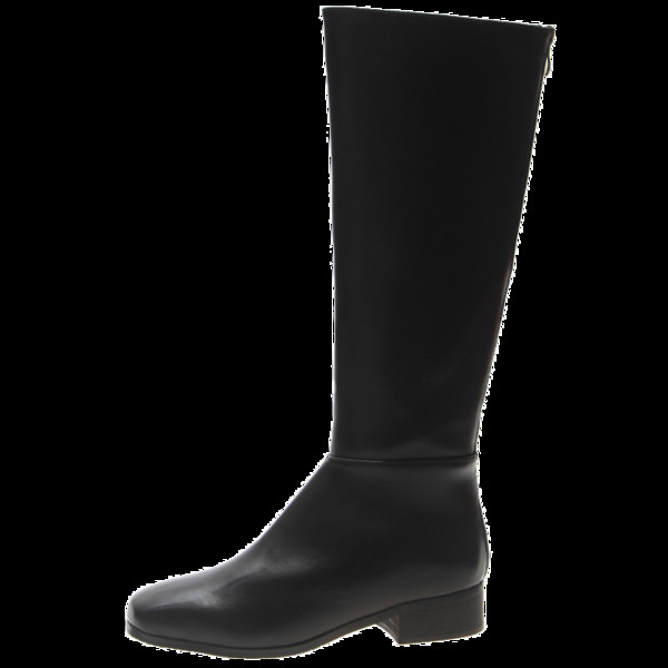 Стилни дамски ботуши от еко кожа с цип в черен цвят