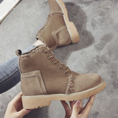 Дамски удобни боти с връзки в два цвята