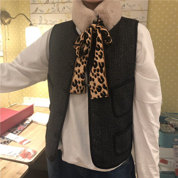 Пухен дамски шал с панделка в няколко цвята