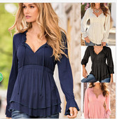 Bluza de dama croiala model cu cravate in mai multe culori