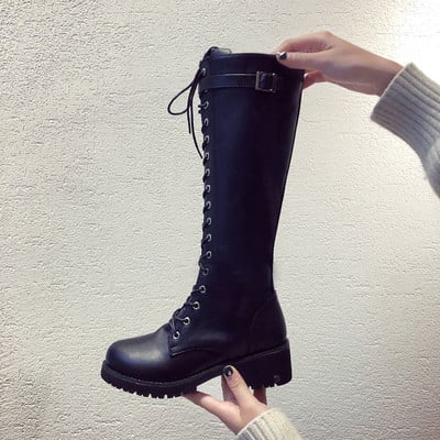 Cizme de dama din piele ecologica de culoare neagra - trei modele