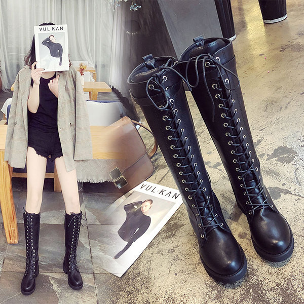 Дамски ботуши от еко кожа в черен цвят - три модела