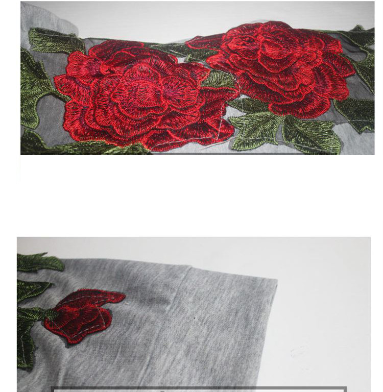 Модерна дамска блуза с бродерия и разкъсани мотиви в няколко цвята