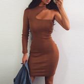 Rochie eleganta de dama model Slim in negru, bej si verde
