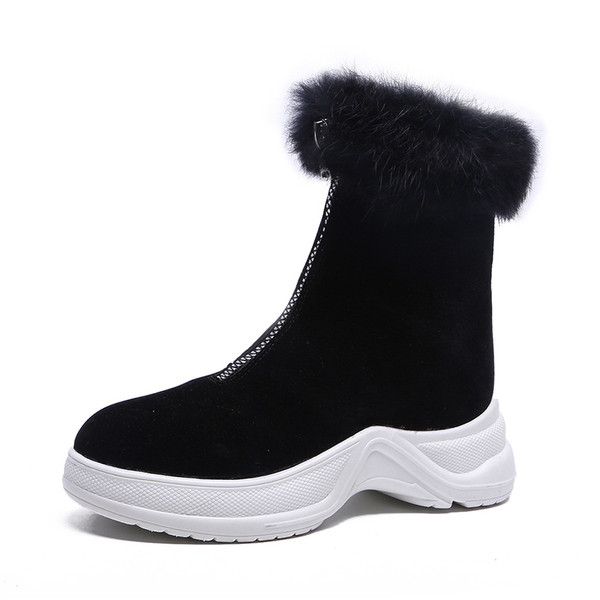 Stílusos női csizma cipzárral és pehelyszínnel fekete és barna színben