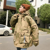 Зимно дамско яке широк модел в няколко цвята