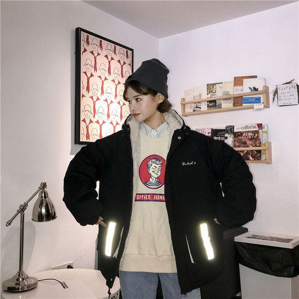 Зимно дамско яке широк модел в няколко цвята 