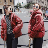 Модерно дамско зимно  яке с качулка в няколко цвята 